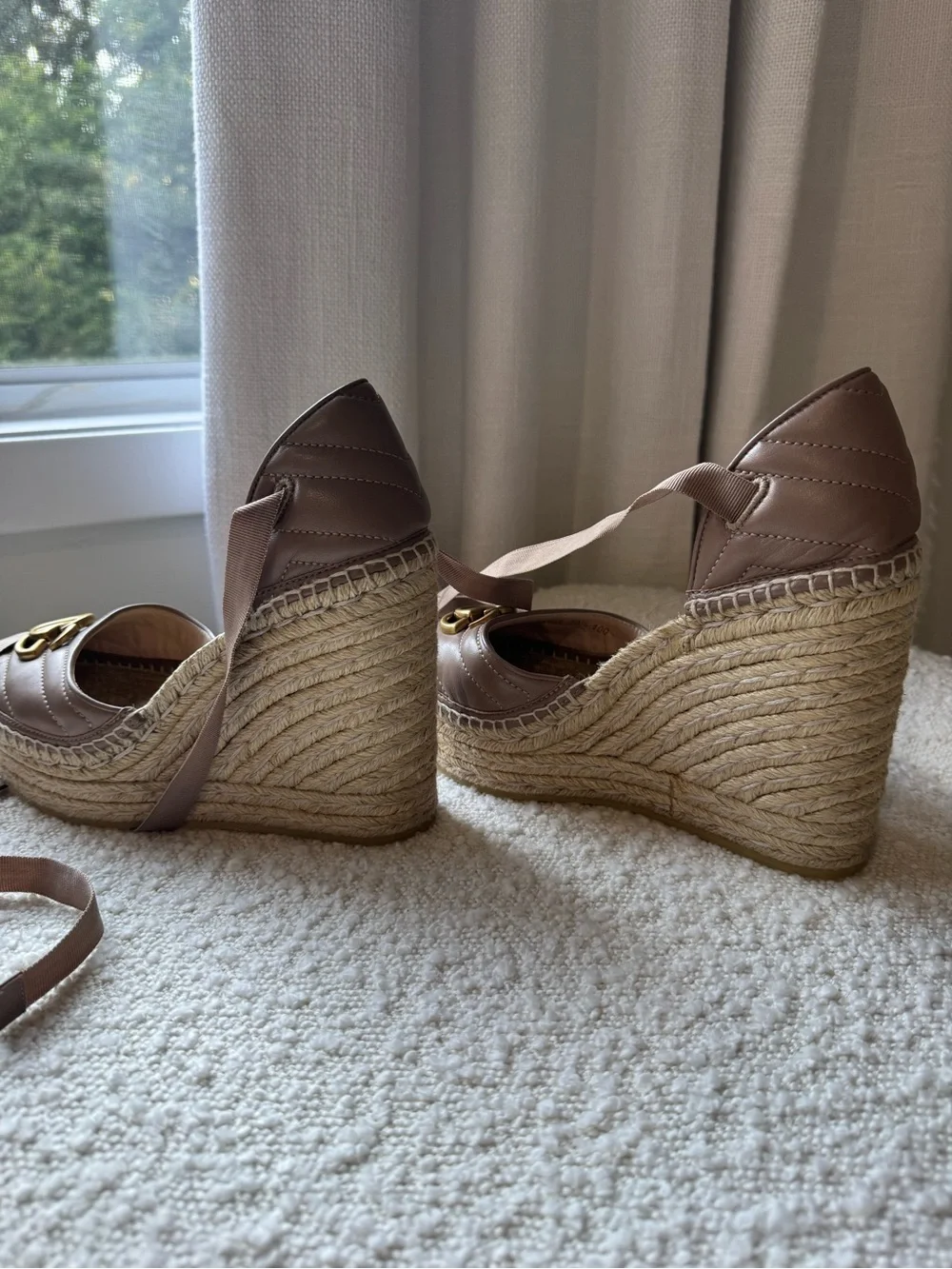 Gucci Marmont Espadrille Wedge 39.5